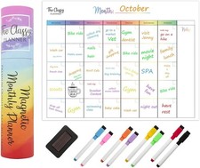 Monthly Planner Whiteboard A3 Magnetic Whiteboard for Fridge Dry Wipe Meal Plann