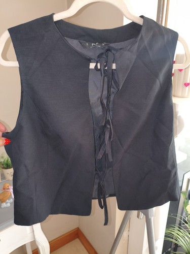 Tesco black tie waistcoat - tesco,
