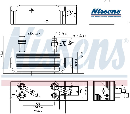 Engine oil cooler nis91280 - cooler,