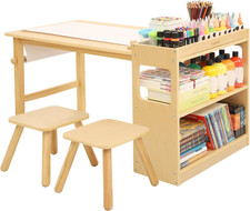 Kids Art Table & 2 Chairs Set