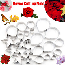 3PCS/Set Peony Poinsettia Flower Petal Cutting Mold Flower DIY Cutters Mold Tool