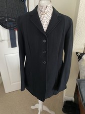 Stunning Rosette Lighter Weight Wool Blk Hunt Jacket Immaculate 42”(16)Ladies