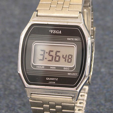 VINTAGE 80s CITIZEN VEGA PA40 Digital Watch [New Battery] - Rare Japan Imported