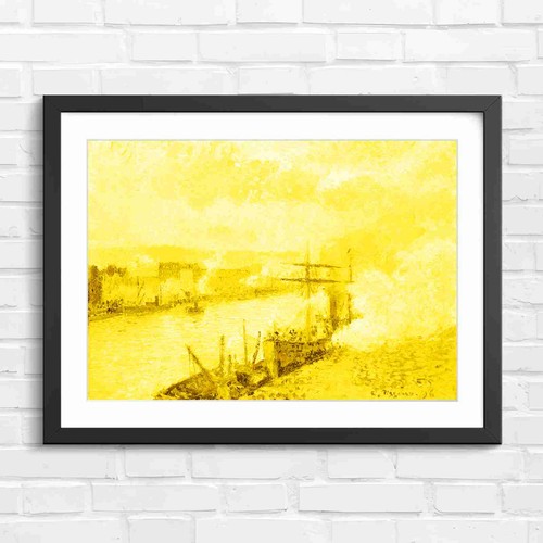 Impressionist harbor scene - impressionist,