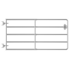 5 Bar Field Gate Steel Silver