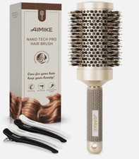 AIMIKE Round Hair Brush, Nano Thermal Ceramic & Ionic Tech Round Brush
