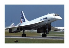 Concorde Air France A4 reproduction picture poster with choice of frame