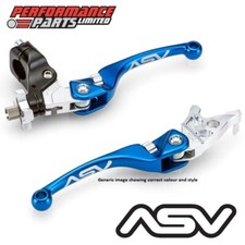 ASV F4 Blue Long Brake + Clutch Lever Set Std Perch Yamaha Raptor 660 2004