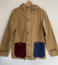 Trainerspotter Mens chore Coat Vintage Looking Size LG Distressed Faded Look