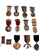 MASONIC SILVER MEDAL JEWEL