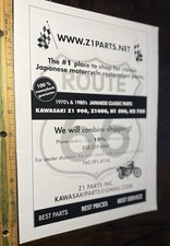 Kawasaki Z-1 -Vintage Motorcycle Parts Supplier Advertisement Ad#5103