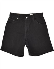 LEVI'S Girls Denim Shorts 10-11 Years W27 Black Cotton BL32