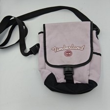 Vintage Late 90s Timberland Small Messenger Crossbody Sling Shoulder Bag Pink 