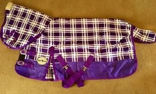 *SALE* COMBO TURNOUT RUG MINI SHETLAND PURPLE CHECK WATERPROOF,BREATHABLE 3'O"