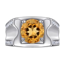 Natural Yellow Citrine Men