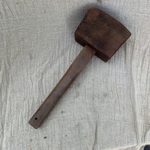Antique wooden mallet hammer - antique,