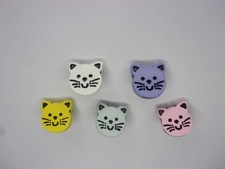 Pack Of 6 Cat Kitten Face