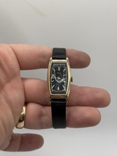 Vintage Gruen Curvex 10K Gold Filled 17J Swiss Made Watch Black Dial Running