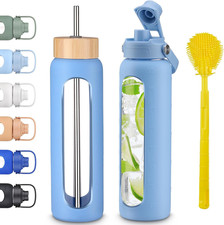 32 Oz Glass Water Bottle with
