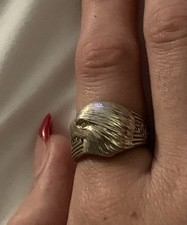 Unisex Navajo Stamped Sterling Eagle Ring Signed GSX 5.95 grams