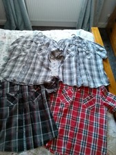 4 Lee Cooper Mens Shirts Short Sleeve XL In Good Condition 100% Cotton