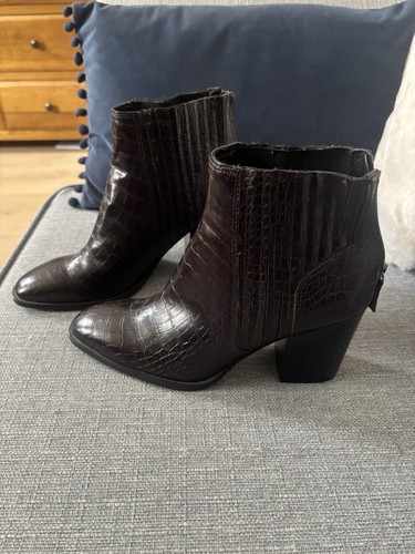 Zara brown crocodile ankle - crocodile,