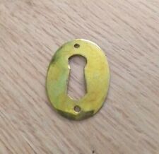 W21mmH30mm Brass Oval Escutcheon Vintage Keyhole Cover Plate Antique Old £5 each