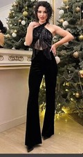 Zara Black sequin Velvet