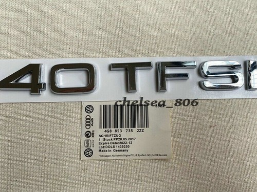 Rear trunk decal - 40, tfsi