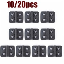 10/20PCS Small Hinges Mini Plastic Black Door Bearing Butt Cabinet ABS Hinge