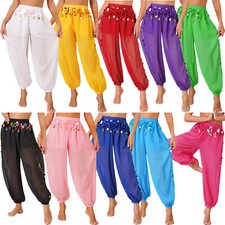 Women's Belly Dance Harem Pants Baggy Indian Dancing Trousers Festival Costume