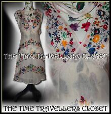 RARE Kate Moss Topshop Floral Cream Yellow Ditsy Summer Tea Dress Boho UK 10 38
