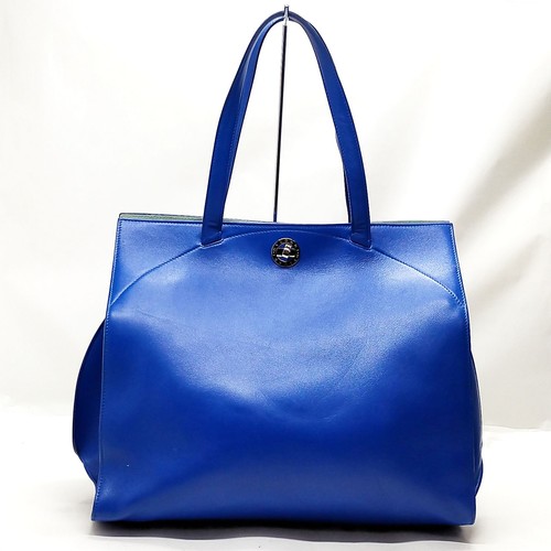Bvlgari hand bag blue - blue, leather