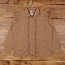 Vintage The Genuine Haband Guayabera Casual Shirt L 90s Embroidered Zip Mens