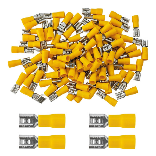 100 pack yellow female spade - female,