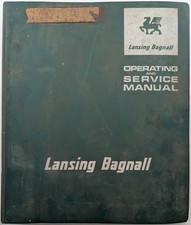 Original Lansing Bagnall Operating & Service Manual For FOER 9 Forklift