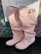 Pink Knee High Boots New Size