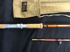 Vintage J S Sharpe 9ft 3" split cane spinning rod 1975