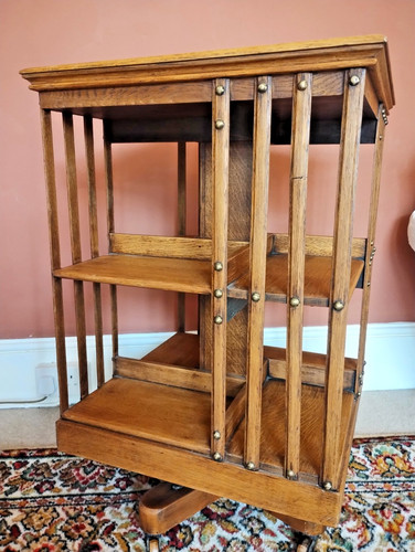 Rare edwardian oak - oak, revolving