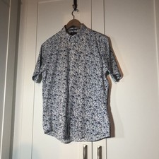 Jeff Banks Slim Fit Men’s Shirt Size L Shirt Alleges Button Down Collar 