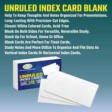 5"x3.5" White Unruled Blank