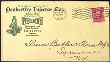 1904 Penberthy Injector Co Steam Specialties Detroit MI Postal Cover