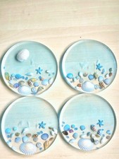 Resin Ocean Coasters Set of 4