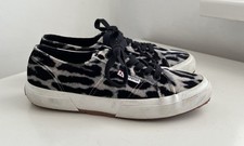 Superga 2750 Fanvelw Flat Velvet Animal Print Trainers UK Size 5.5 EU 39