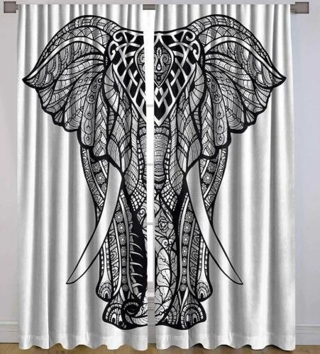 Indian mandala curtains - curtains, cotton