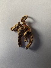Solid Gold Charm a Jockey