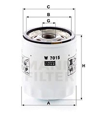 Oil filter fits - filter, mazda