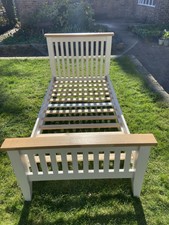 Single Wooden & Cream Painted