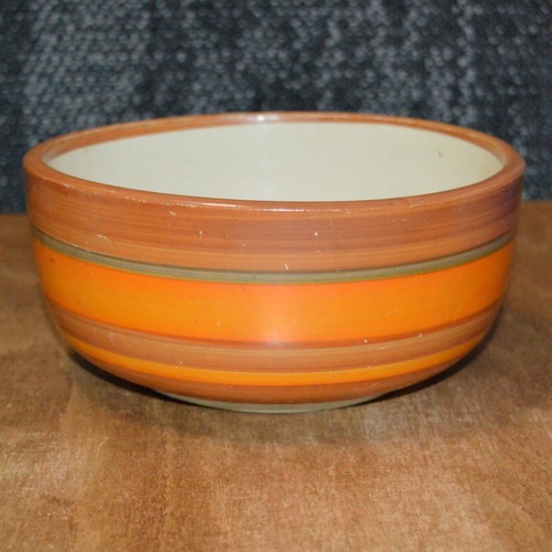 Gray pottery bowl banded - pottery,