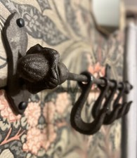 Vtg Iron  Rail & 4 Metal